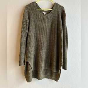 Olive green long sweater